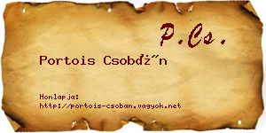 Portois Csobán névjegykártya